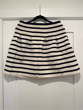 GAP Navy and White Striped Skater Skirt